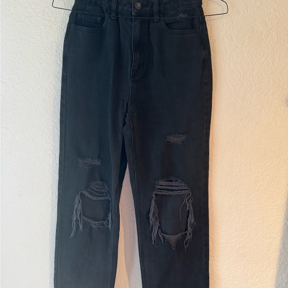 PacSun Black High Rise Distressed Jeans